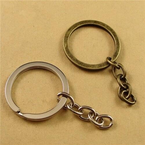 10pcs/lot Rhodium Antique Bronze Plated Key Ring Keychain Split Ring Key Chains Keyrings DIY Retro Fashion Keychains Accessories