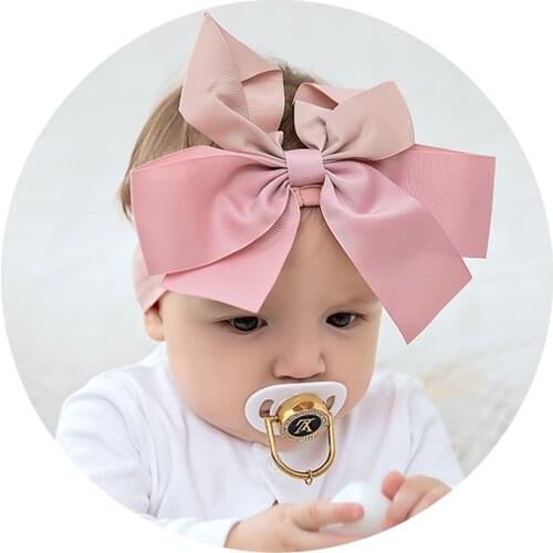 Baby Girls Hair Accessories Big Ribbon Bow Tiara Christmas Baby Gift Toddlers bandage Headband For Newborns Headwrap Hair Tie