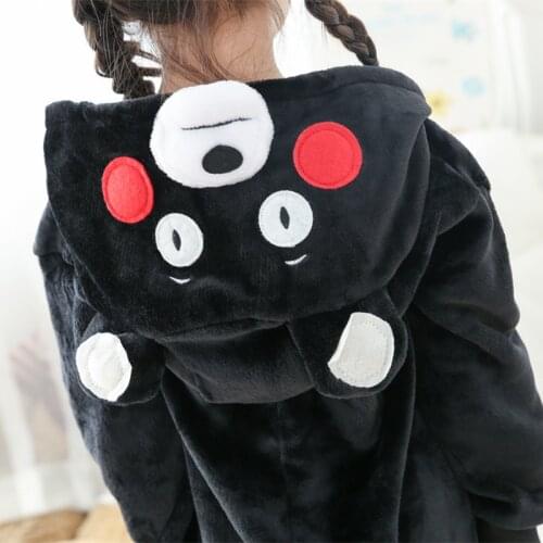 Kigurumi Costume Kumamon Bear Kids Cosplay Onesie Lovely Warm Boy Girl Anime Animal Party Disguise Hooded