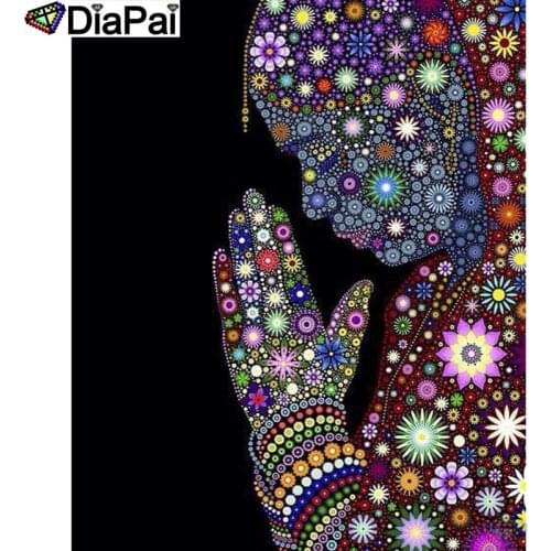 DIAPAI 5D DIY Diamond Painting 100% Full Square/Round Drill "Beauty flower" Diamond Embroidery Cross Stitch 3D Decor A23604