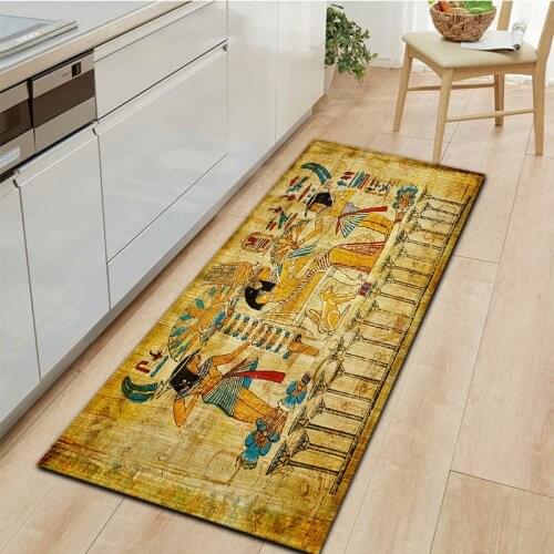 Ancient Egyptian Pharaoh Kitchen Mat Home Entrance Doormat Hallway Living Room Washable Decoration Carpet Bathroom Non-Slip Rug