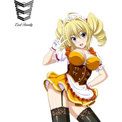 EARLFAMILY 3D Sexy Car Stickers High School DxD Ravel Phenex Render Car Styling JDM Vinyl Lovely Mangirl Decal Car Accessories