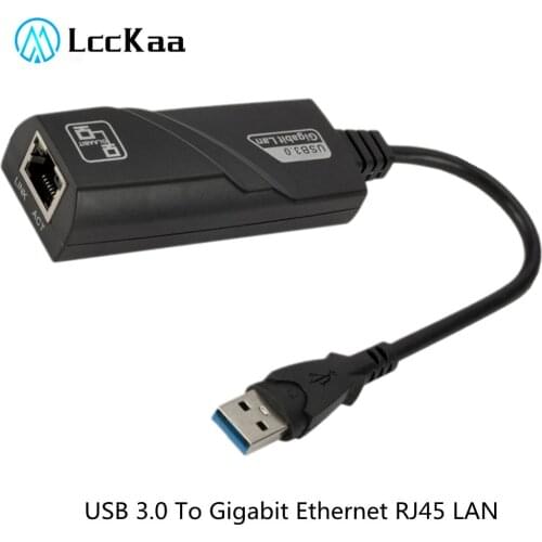 LccKaa USB 3.0 Ethernet Adapter Network Card USB 3.0 to RJ45 Lan Gigabit Internet for Computer for Macbook Laptop Usb Ethernet
