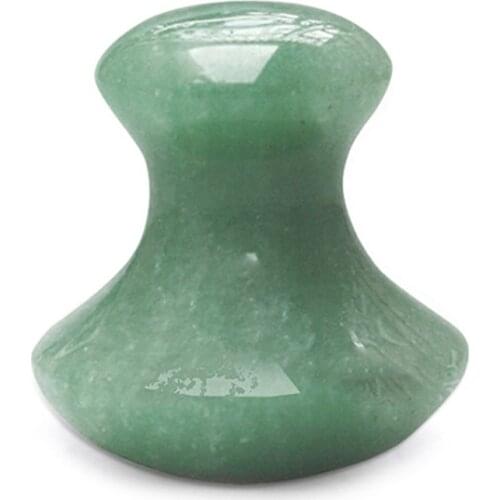 Mushroom Jade Roller Therapy Natural Jade /Bian-Stone Facial Neck Healing Slimming Massager Rose Quartz Lift Skin Tools