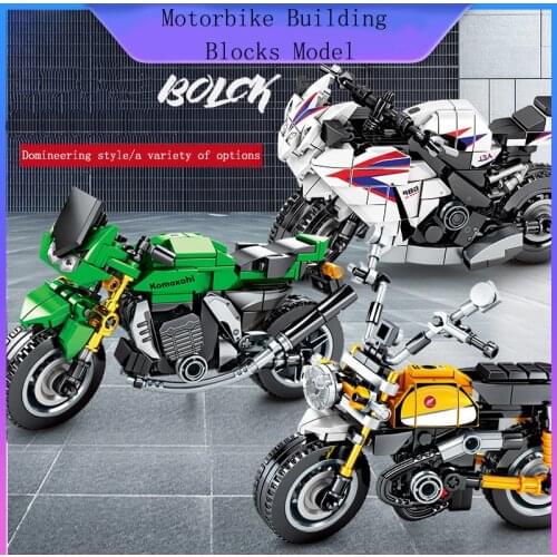 Constructor City Motorbike Building Blocks Childrens Technical Motorcycle Bricks Toys Speed Racing Car Moto Model for Boys Gift