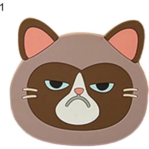 Table Mat Cartoon Cat Shaped Heat-Resistant Silicone Abrasive Resistant Cup Holder Kitchen Accessories Bowl Cushion Tea Coaster