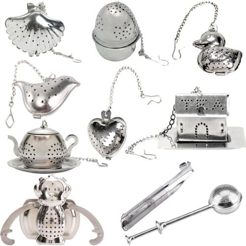 Cute Practical Creative Stainless Steel Infuser Filter Strainer Tea Ball Spoon Kitchen Households Gadget Making Supplies