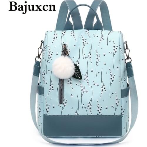 Printing Fashion backpack ladies Oxford cloth waterproof multi-function travel backpack large capacity comfortable school bag