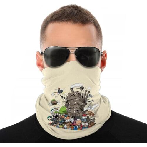 Cartoon Tribute Scarves Neck Face Mask Men Women Fashion Neck Warmer Seamless Bandanas Windproof Headband Cycling Hiking