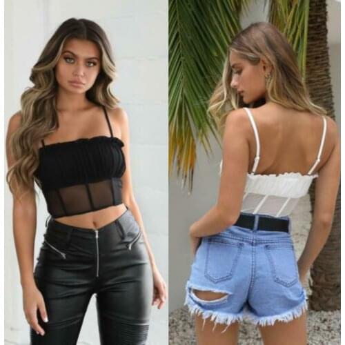 New Arrival Women Fashion Summer Tanks Tops Vest Blouse Casual Crop Cami Camisole Short Top