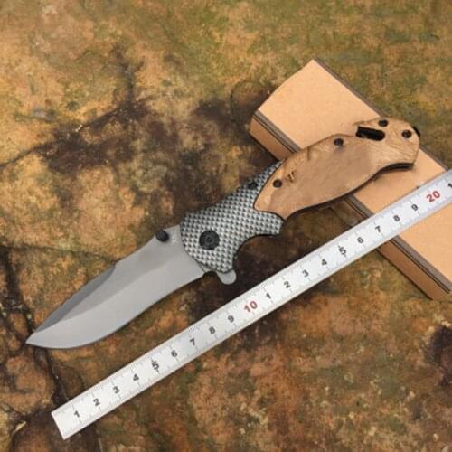 OWL OD95 X50 Wooden Handle Knife Titanium Version Of High Hardness Rescue Knives Tactical Folding Pocket Knife Camping