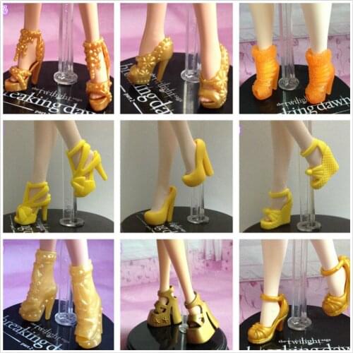 Girl Gift Most Beautiful Varities Of Styles Colors Top Quality 1/6 Dolls Sandals Boots Original Fashion Doll Shoes 100Pairs/lot