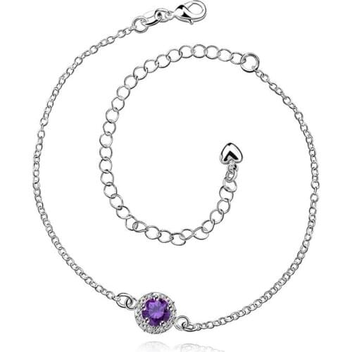 Silver plated Anklet,New Design Fashion Jewelry,Delicate Handmade Cheap Anklets SMTA038-D