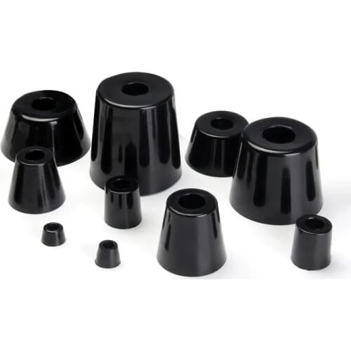 11mm To 43mm Black Rubber Machine Feet Shock Pad Non-Slip Furniture Chair Floor Cabinet Table Leg Foot Protector Cover