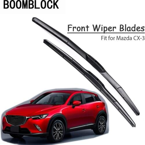 Car Windshield Rubber Front Wiper Blades Arm Kit For Mazda CX-3 2018 2017 2016 2015 Windscreen Original Wiper Accessories