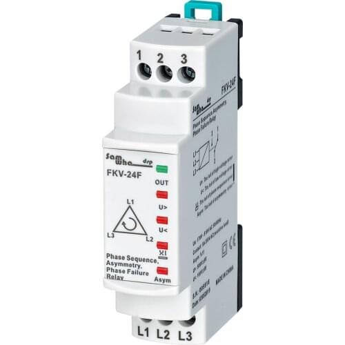 Samwha-Dsp FKV-24F 3*380V (Non-Neutual) Over&Under Volt, Phase Failure, Phase Asymmetry (Fixed 11%), Phase Sequence Relay