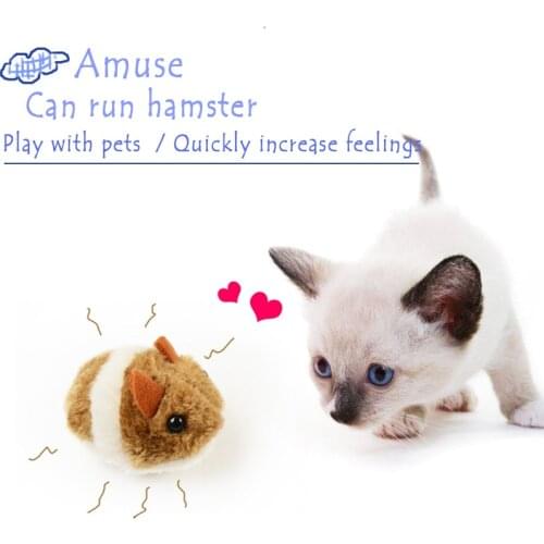 Snailhouse Cute Cat Toys Plush Fur Toy Shake Movement Mouse Pet Kitten Funny Rat Safety Plush Little Mouse Interactive Toy Gift