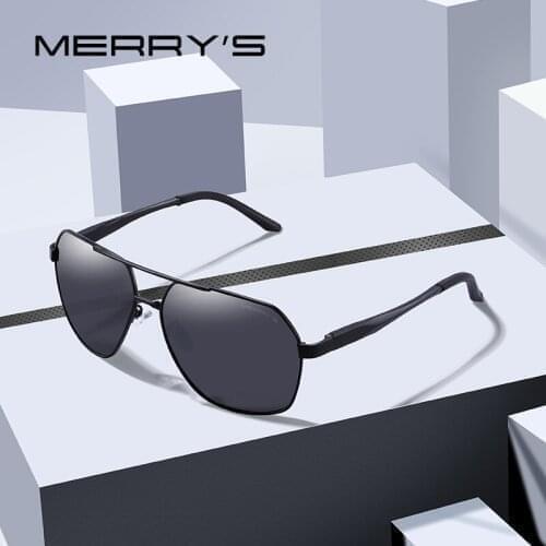 MERRYS Men Classic Sunglasses Rectangle Polarized Sun glasses For Men Driving Male Eyewear UV400 Protection S8215