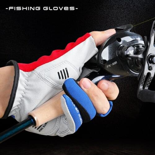 TSURINOYA Fishing Gloves Full Finger 3 Cut Finger Outdoor Hiking Paddling Driving Canoeing Rowing Non-slip Sport Lure Gloves