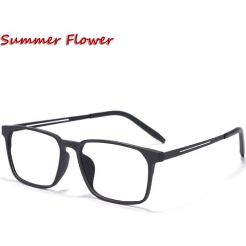 Ultra Light Frame Women Quality Eyewear TR90 Frame Titanium Temple Prescription Glasses Flexible Men Matte Blue Optical Glass