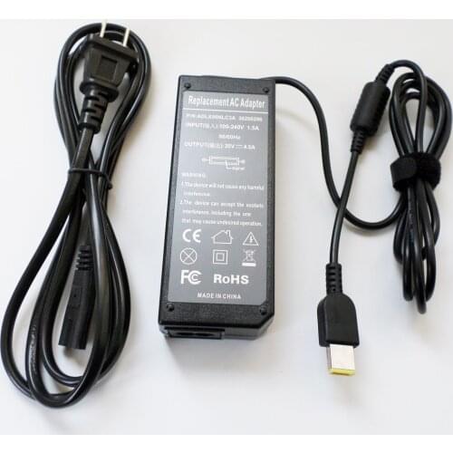 90W USB Plug AC Adapter Power Supply Cord For Lenovo Essential G505 G700 For ThinkPad X1 Carbon 3444 Notebook Battery Charger