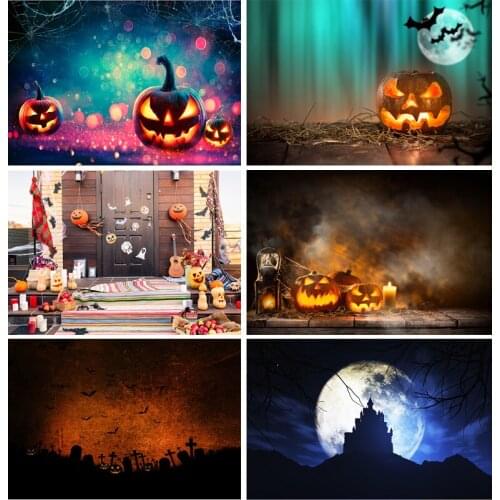 Vinyl Custom Photography Backdrops Props Pumpkin Halloween Baby Portrait Photo Studio Background 21611GOP-01