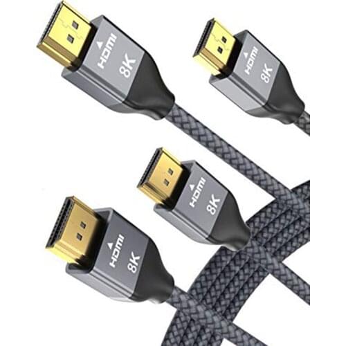 8K 60Hz HDMI cable 48Gbps 7680P ultra-high speed HDMI 2.1 cable for Apple TV Roku Samsung QLED Sony LG Nintendo Switch 4K120Hz