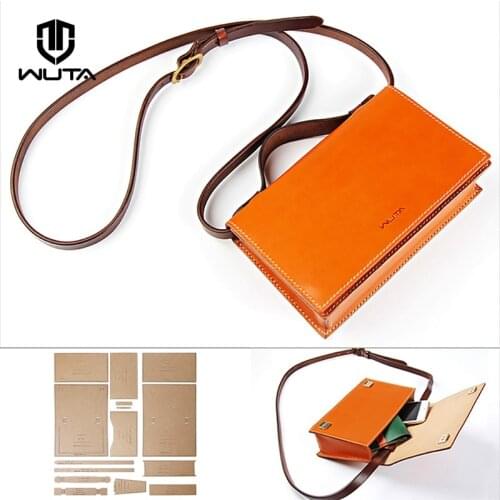 WUTA 949 Kraft Paper Bag Pattern Leather Craft Cutting Template Model for DIY Women Messenger Bag Female Clutch Crossbody Bag
