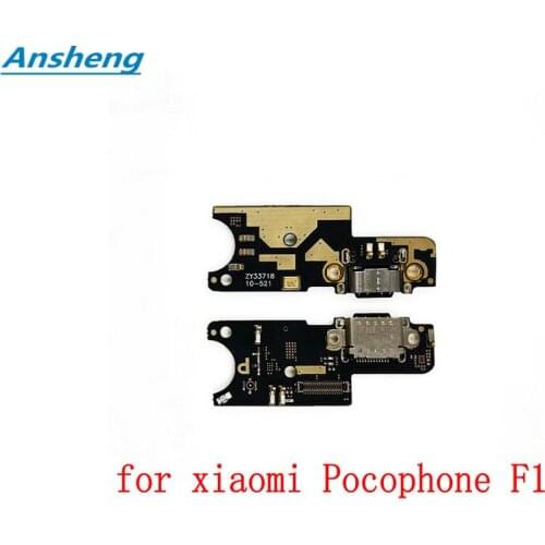 Ansheng USB Charger Charging Dock port Connector Board Flex Cable For XIAOMI Pocophone F1 Mobile phone
