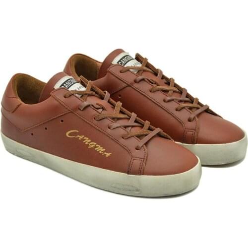 CANGMA Luxury Brand Designer Women Sneakers Casual Shoes Genuine Leather Footwear Vulcanized Shoes Female Sneaker for Girl