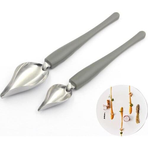 1PC Creative Deco Spoon Decorate Sushi Food Draw Tool Design Sauce Dressing Plate Dessert Bakeware Cake Gastronomy Spoons Tools