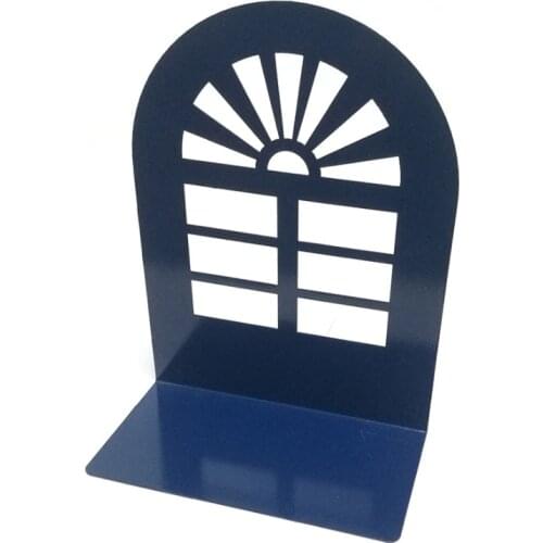 100pc Metal bookshelf holder book organizer rust-proof partition holder L shape desk bookends for home and office supplies-round