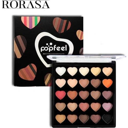 25 Color Heart Shaped Shimmer Matte Eyeshadow Palette Professional Warm Color Eye Shadow Smoky Eyes Make Up Pallete Cosmetic Set