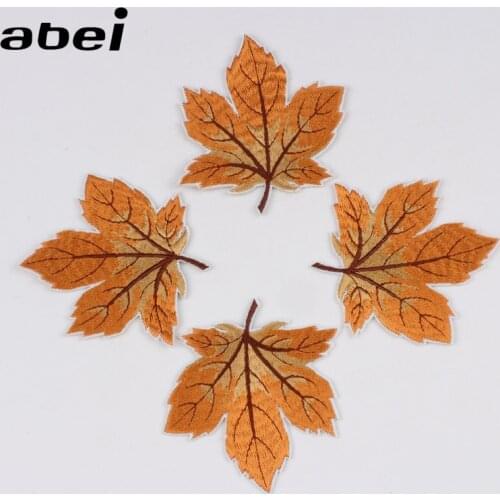 5pcs/lot Iron On Sewing Patches Quality Patches Apparel Maple Stickers DIY Handmade Patchwork Crafts Cartoon Appliques Badge