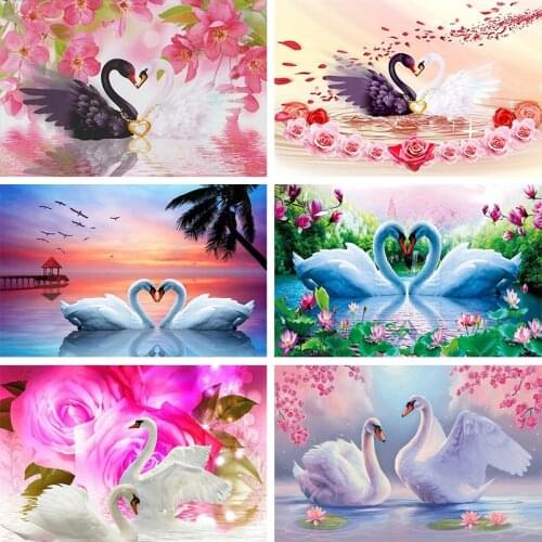 Diamond Painting Full Square Drill Diamond Embroidery Animals Swan Pictures Of Rhinestones Diamond Mosaic Decor Wedding gifts