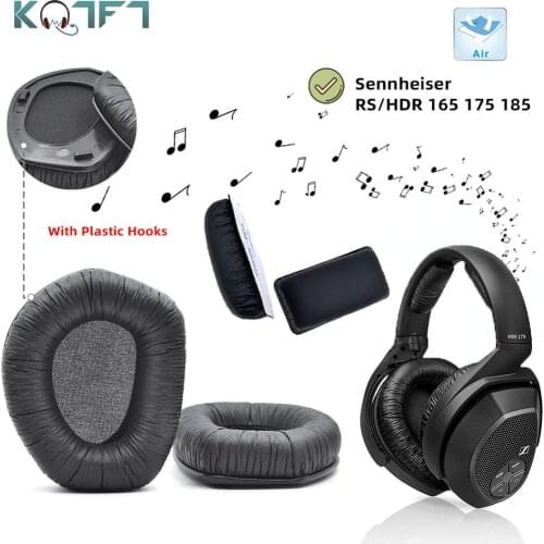KQTFT Velvet Replacement EarPads for Sennheiser RS165 RS175 RS185 HDR165 HDR175 HDR185 RS195 Headset Pads Earmuff Cover Cushion