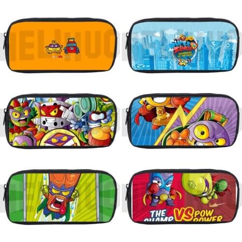 3D Print Anime Superzings Pencil Case Women Cosmetic Bag Super Zings Series 4/5/6 Pencil Box Cartoon Multifunctional Stationery