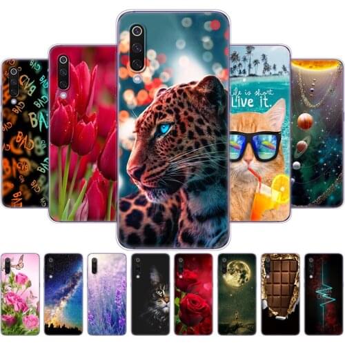 For xiaomi mi 9 Case Back Cover For Xiaomi Mi9 Xiaomi 9 SE Phone Case etui Bumper Silicon Soft TPU Protective Coque Painted Bags