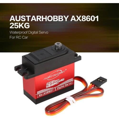 AUSTARHOBBY AX8601 4.8-6.0V 25KG 0.15 Sec/60° Waterproof Torque Full Metal Gear Digital Servo For RC Car Accessories