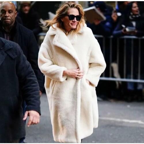 Clobee Women's Long Sheepskin Coats