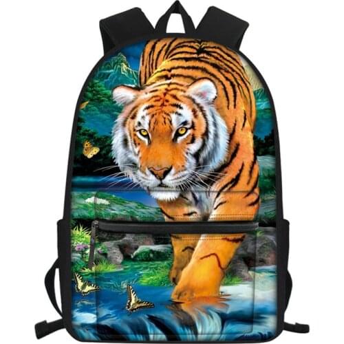 Kid Toddler School Bags Tiger Children Backpack for Girls Boys Schoolbag Primary Shoulder Bag with Pocket Satchel