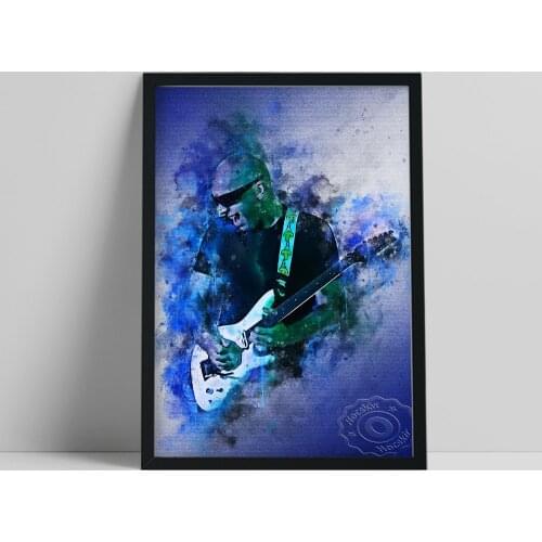 Joe Satriani Best Guitarist Art Poster, America Rock Fans Collection Art Prints, Vintage Art Portrait Painting Home Wall Decor