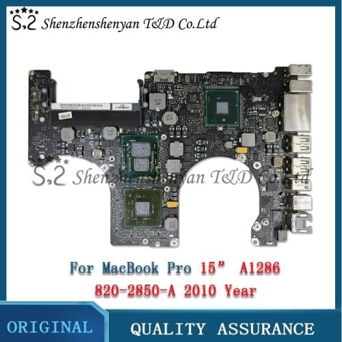 Original A1286 Motherboard for MacBook Pro 15.4" Logic Board 2010 i5 2.4/2.53GHz i7 2.66/2.8GHz 661-5566 EMC 2353 820-2850-A/B