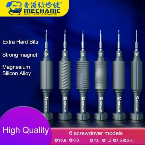 Mechanic High Hardness Precision Screwdriver Phillips Y0.6 Pentagonal T2 Torx Magnetic Screw Driver Bit For iPhone Repair Tool