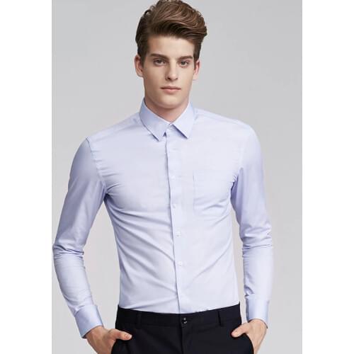 MRMT 2021 Brand White Shirt Mens Long Sleeve Slim Shirt Business Suit Professional Work Solid Color Suit Shirt