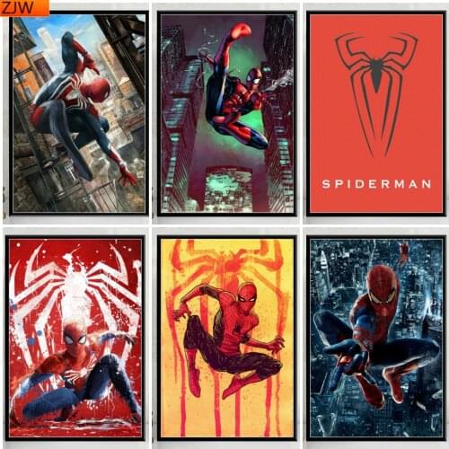 5D DIY Marvel Spiderman Superhero Full Diamond Embroidery Diamond Painting Diamond Mosaic Cross Stitch Kits Room Decor