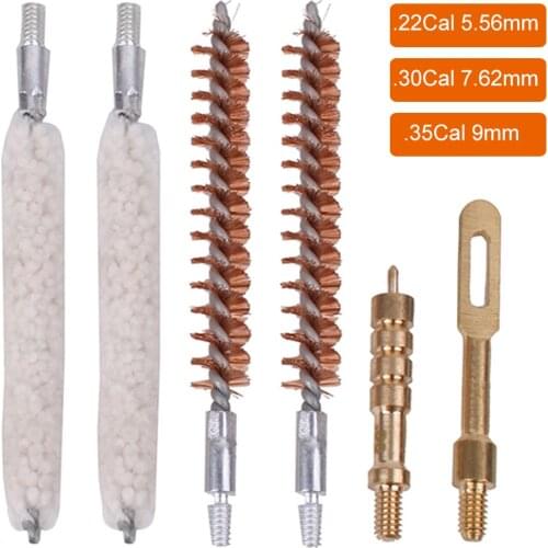 3/6/7Pcs/set Tactical Gun Cleaning Kit Universal Handgun Pistol Brush Tool for .22/.30/.35/.38 Caliber Hunting Accessories