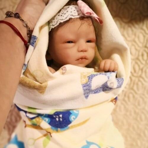 NPK DOLL kits 18inch bebe reborn doll mould very soft lifelike real touch fresh color unpainted unfinished doll parts DIY