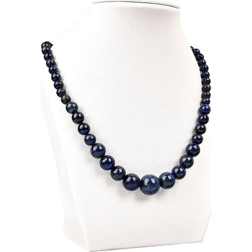 Wholesale of 6-14mm with mysterious Lapis Lazuli Suitable For Flash Diy jewelry Necklace 18inch H104