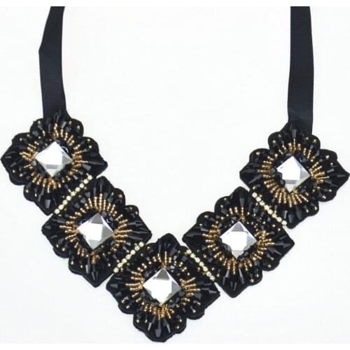 New handmade Choker Necklace Fashion Ethnic Collares crystal Beads Pendant Ceramic Necklace For Women Jewelry statement Necklace